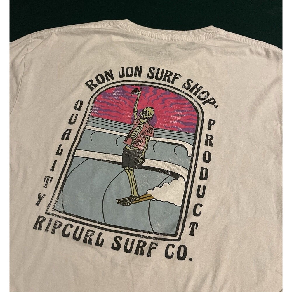 Ron Jon Surf Shop x Ripcurl Surfing Co Wave Skeleton Long Sleeve T-Shirt MEDIUM